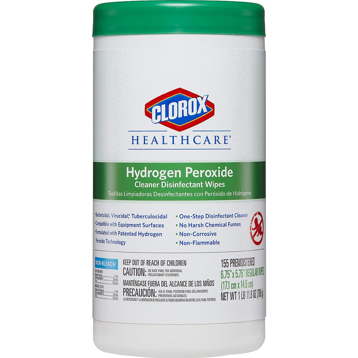 Clorox Healthcare® 30825 Hydrogen Peroxide Cleaner Disinfectant Wipes, 6/Case