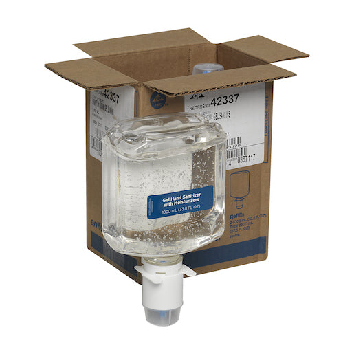 Georgia Pacific® Enmotion® Gen-2 E3-Rated Hand Sanitizer Dispenser Refills, 1000 mL, Gel, Fragrance Free, Clear; 2/Case