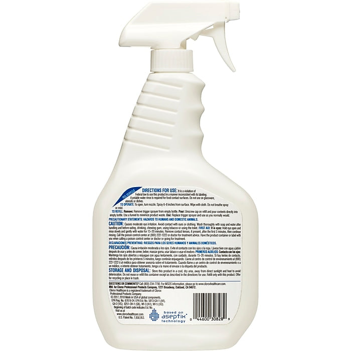 Clorox Healthcare® 30828 Hydrogen Peroxide Cleaner Disinfectant, 32 oz, 9/Case