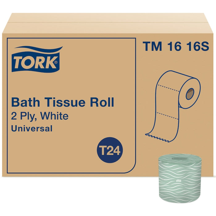 Tork® TM1616S Toilet Paper Roll T24, 2-Ply, White 500 Sheets/Roll, 96 Rolls/Case
