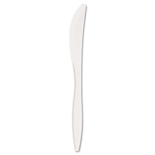 White Medium Weight Disposable Knife