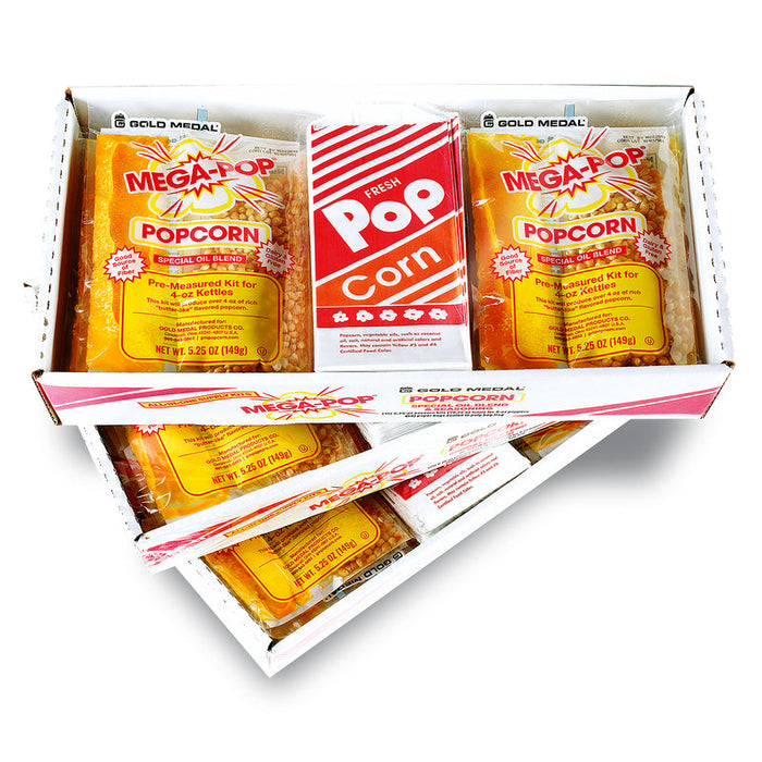 Mega Pop® All-In-One Supply Kits with Popcorn Bags