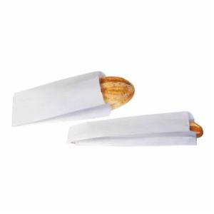 Bagcraft® 300167 Unprinted Machine Glazed Bread Bag, 18 Inch L x 6 Inch W x 3-1/2 Inch D, Paper, Plain White; 1000/Case