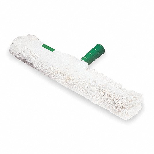 Unger® WC350 Original Strip Washer with Green Nylon Handle, White Cloth Sleeve, 14" Wide Blade