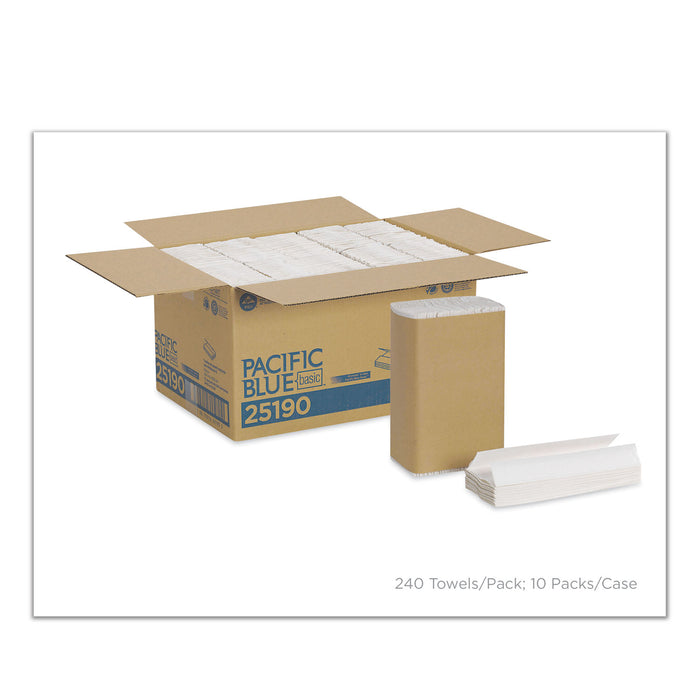 Georgia Pacific 25190 Georgia-Pacific 25190 Envision® 1-Ply C-Fold Sheet Towel, 13.2 Inch L x 10.1 Inch W, Paper, White; 240 Sheet/Pack, 10 Pack/Case