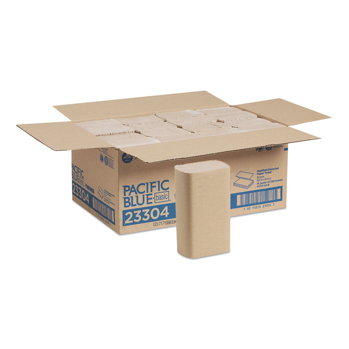 Georgia Pacific 23304 EnvisionMulti-fold Sheet Towel, 9.4 Inch L x 9.2 Inch W, Kraft Paper, Brown; 250/Pack, 16 Pack/Case