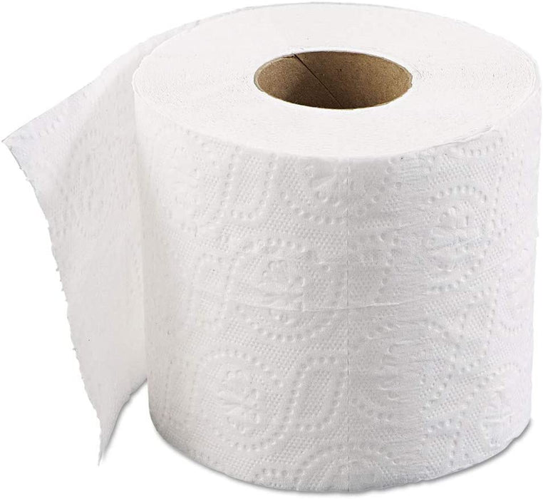 Toilet Paper, 2-Ply, Unwrapped 48 Rolls/Case