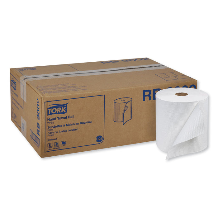 Tork® RB8002 Universal 1-Ply Towel Roll, 800 ft L x 7.9 Inch, Recycled Fiber, White (Case of 6)