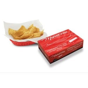 Bagcraft® 011008 MarketWax® Regular Dry Wax Deli Paper, 8 in x 10.75 in, Interfolded, MW8, White, 500/Pack; 12 Packs/Case