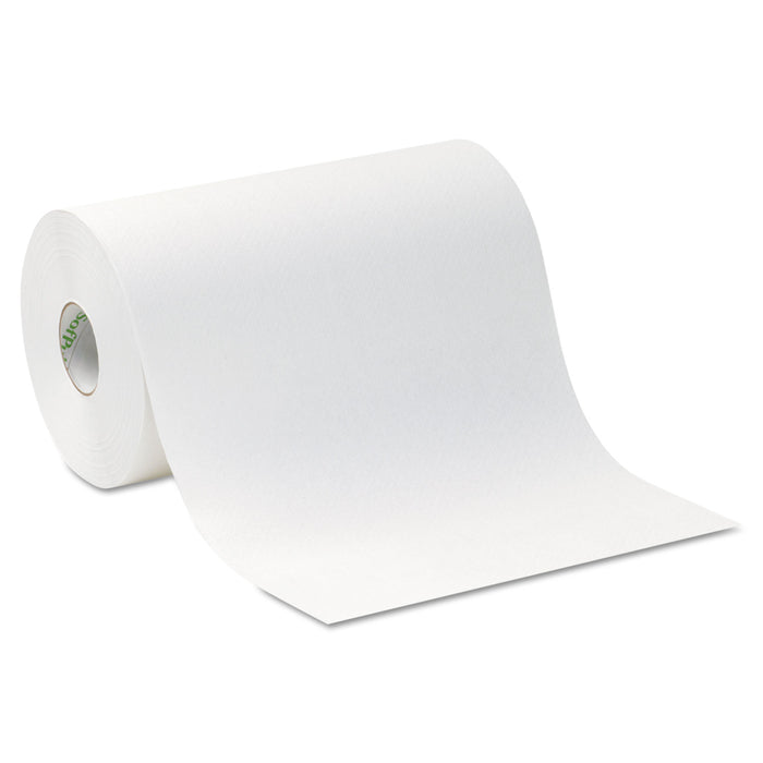 Georgia Pacific 26610 SofPullHardwound 1-Ply Towel Roll, 400 ft L x 9 Inch W, Paper, White; 6 Roll/Case