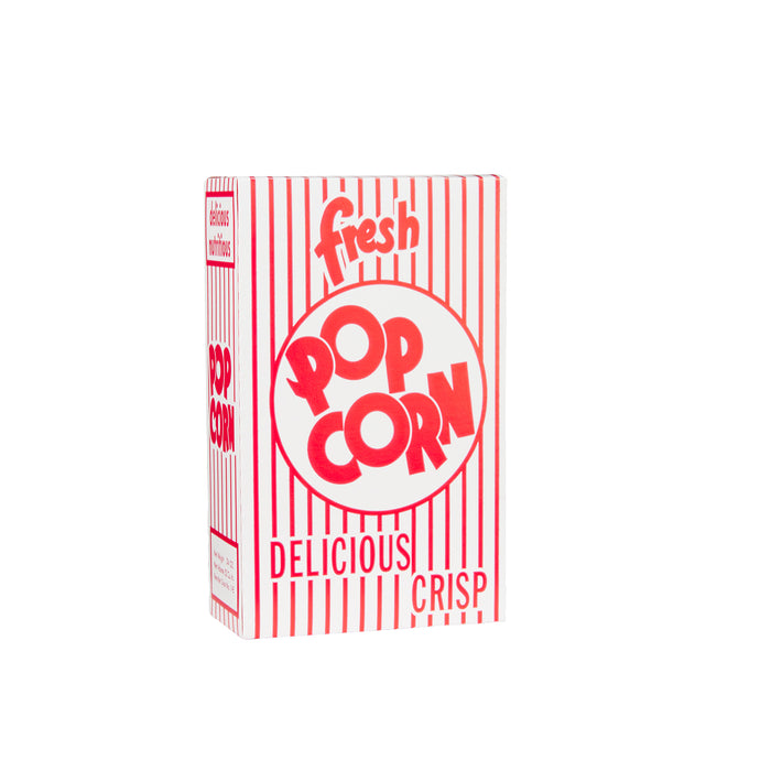 Red & White Closed Top Popcorn Boxes