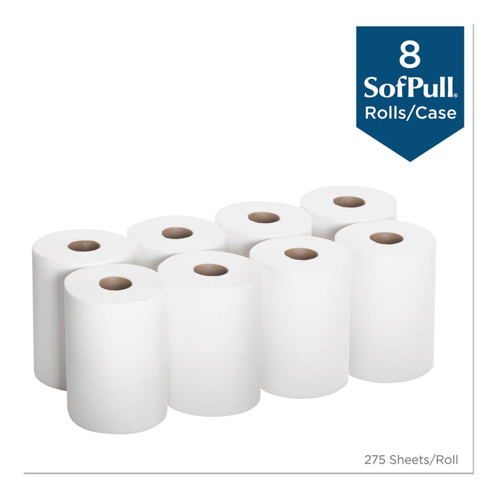 Georgia-Pacific 28125 SofPullCenterpull 1-Ply Towel Roll, 12 Inch L x 7.8 Inch W, Paper, White; 275 Sheet/Roll, 8 Roll/Case