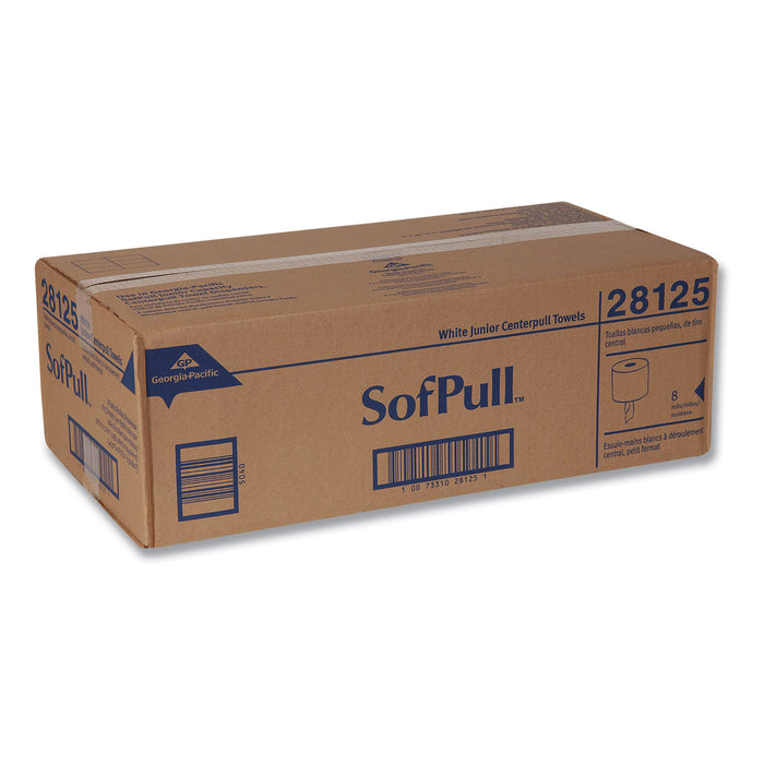 Georgia-Pacific 28125 SofPullCenterpull 1-Ply Towel Roll, 12 Inch L x 7.8 Inch W, Paper, White; 275 Sheet/Roll, 8 Roll/Case