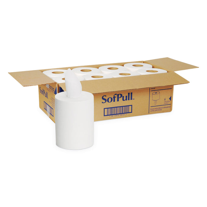 Georgia-Pacific 28125 SofPullCenterpull 1-Ply Towel Roll, 12 Inch L x 7.8 Inch W, Paper, White; 275 Sheet/Roll, 8 Roll/Case
