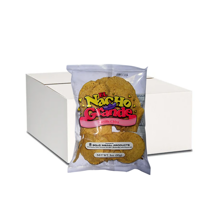 El Nacho Grande Portion Pak Nacho Chips - 3 oz Bag (48/CS)