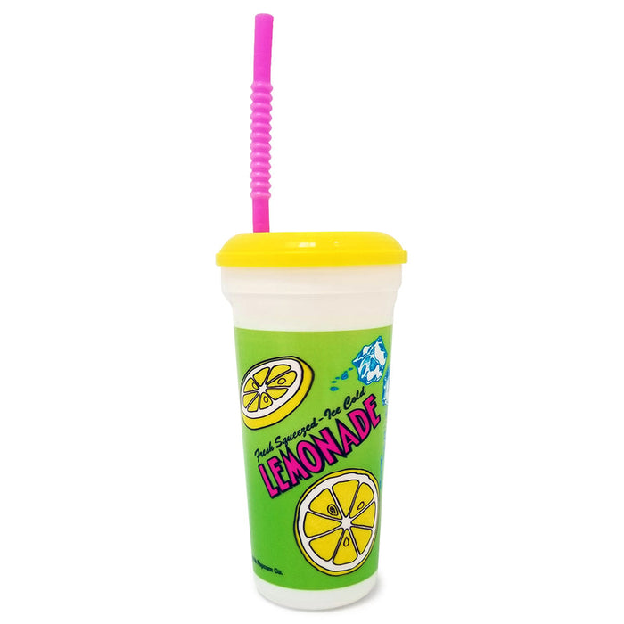 Lemonade Cup - 32 oz. Plastic Cup with lid and straw (Case of 200)