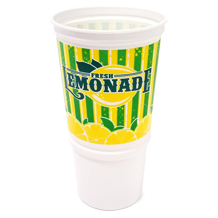 Lemonade Cup - 32 oz. Plastic Souvenir Cup with lid and straw (Case of 350)