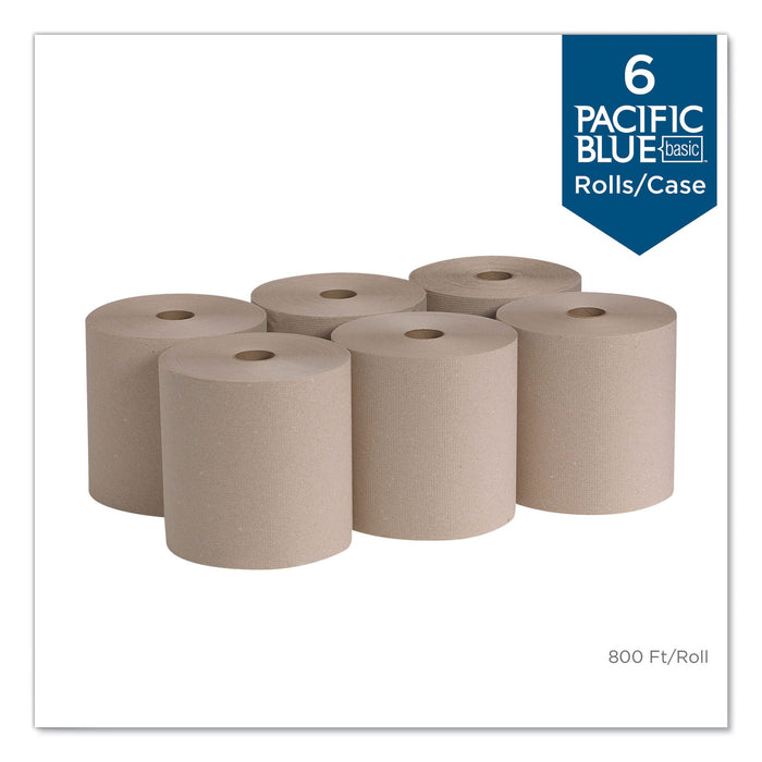 Georgia Pacific 26301 Envision1-Ply Towel Roll, 800 ft L x 7.87 Inch W, Paper, Brown; 6 Roll/Case