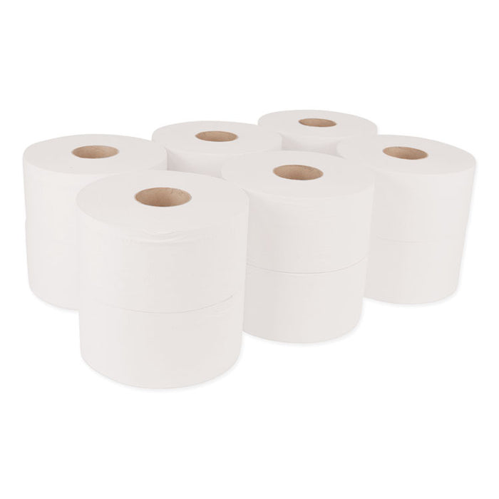 Tork® 12024402 Advanced Mini-Jumbo Roll Bath Tissue, 3.48 in x 751 ft, Septic Safe, 2-Ply, White (Case of 12)