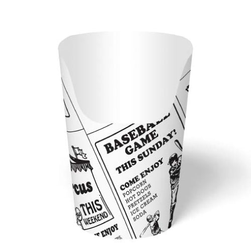 Newspaper Print 4 oz Scoop Cup, Coated Paper, 1000/Case