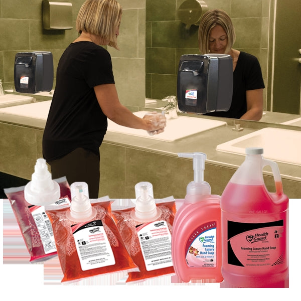 Kutol Health Guard® Luxury Foaming Hand Soap, 1 Gal, Pour Top, Tropical Scent, Rose; 4/Case