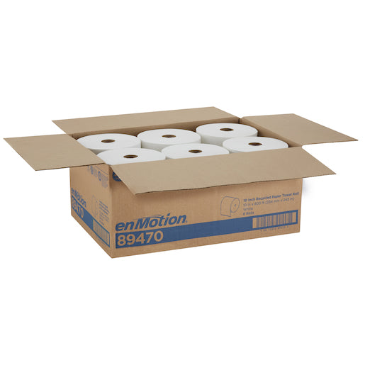 Georgia Pacific 89470 enMotion® High Capacity 1-Ply Towel Roll, 800 ft L x 10 Inch W, Paper, White; 6 Roll/Case
