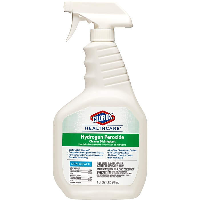 Clorox Healthcare® 30828 Hydrogen Peroxide Cleaner Disinfectant, 32 oz, 9/Case
