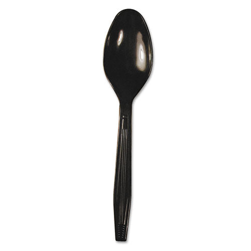 Black Heavy Weight Disposable Teaspoon