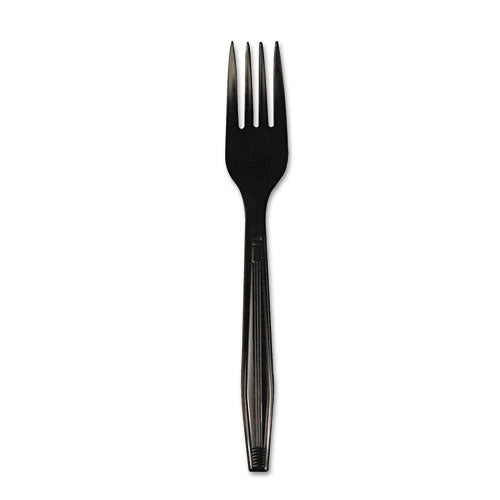 Black Heavy Weight Disposable Fork
