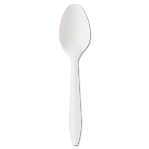 White Medium Weight Disposable Teaspoon