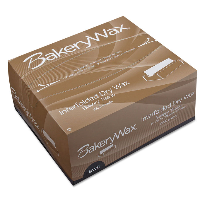 Bagcraft® 010006 BakeryWax® Dry Wax Bakery Tissue, 10-3/4 Inch L x 6 Inch W