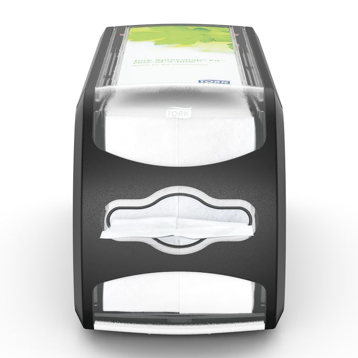 Tork® 7432000 Xpressnap Fit® Counter Napkin Dispenser, 12.8 in x 4.8 in x 5.6 in, Plastic, Black (EA)