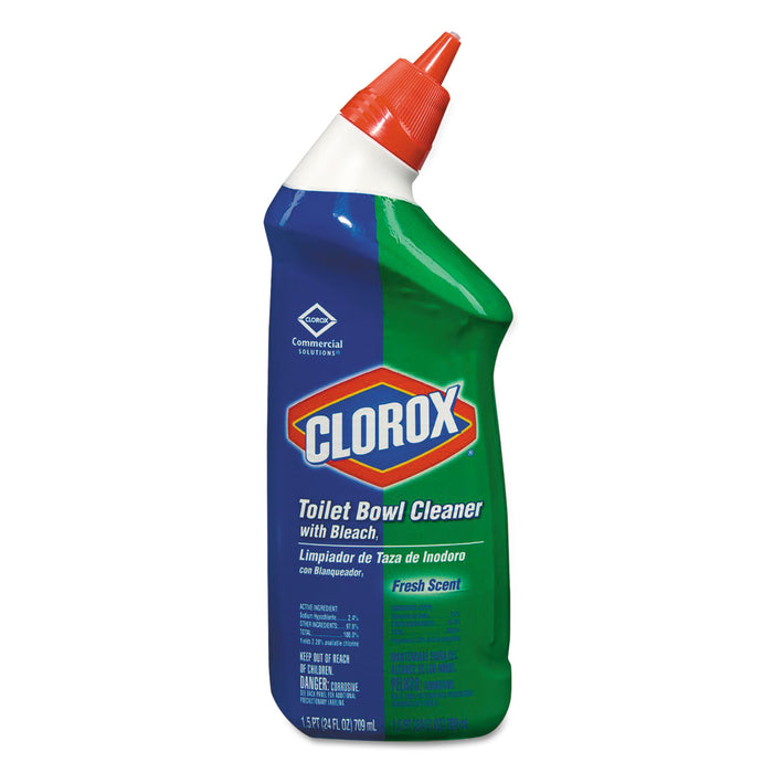 Clorox® Toilet Bowl Cleaner with Bleach, 24 oz, Fresh Scent 12/CS