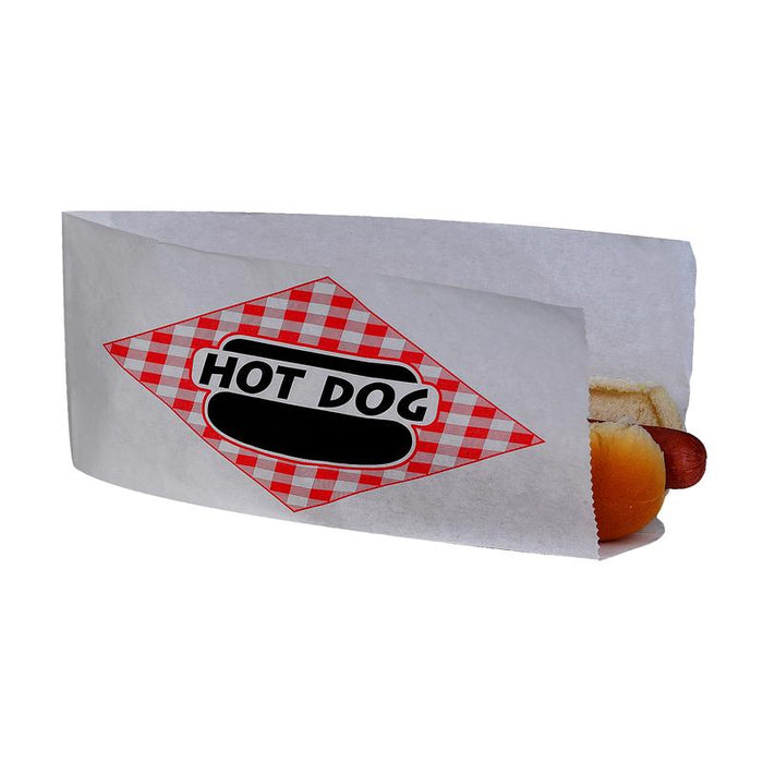 Open-Top Wax Hot Dog Bag (Case of 1,000)