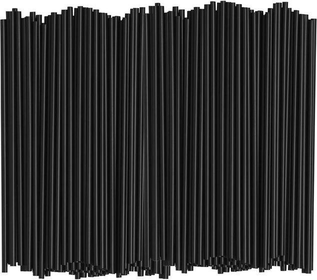 7IN Black Plastic Unwrapped Sip Stirrer (Case of 5,000)