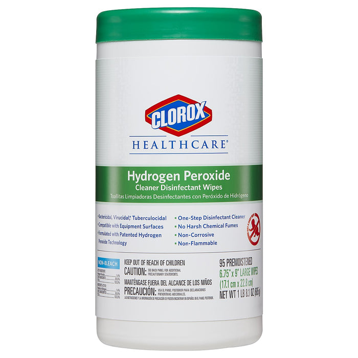 Clorox Healthcare® 30824 Hydrogen Peroxide Cleaner Disinfectant Wipes, 6/Case