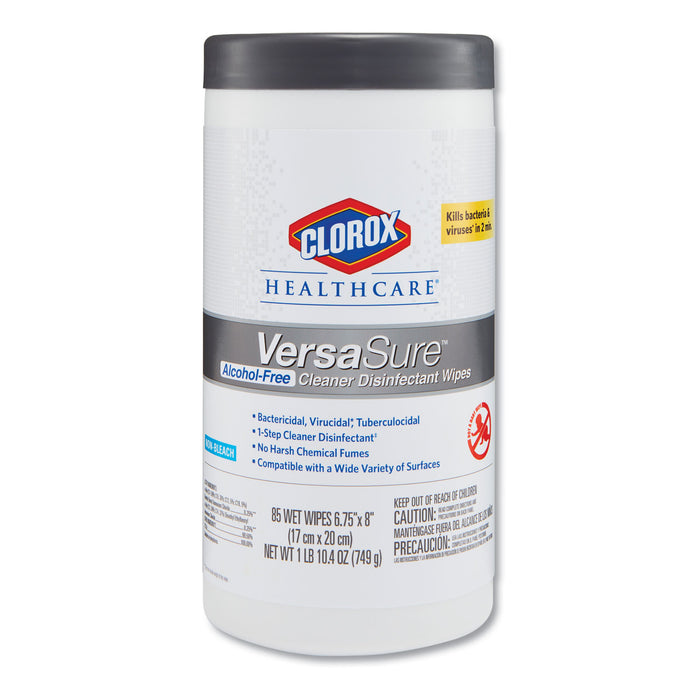 Clorox Healthcare® 31757 VersaSure® Alcohol-Free Cleaner Disinfectant Wipes, Non-Bleach, 6/Case