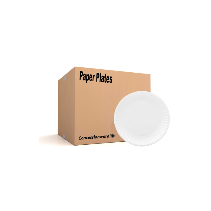 Coated Paper Plates, 6" White