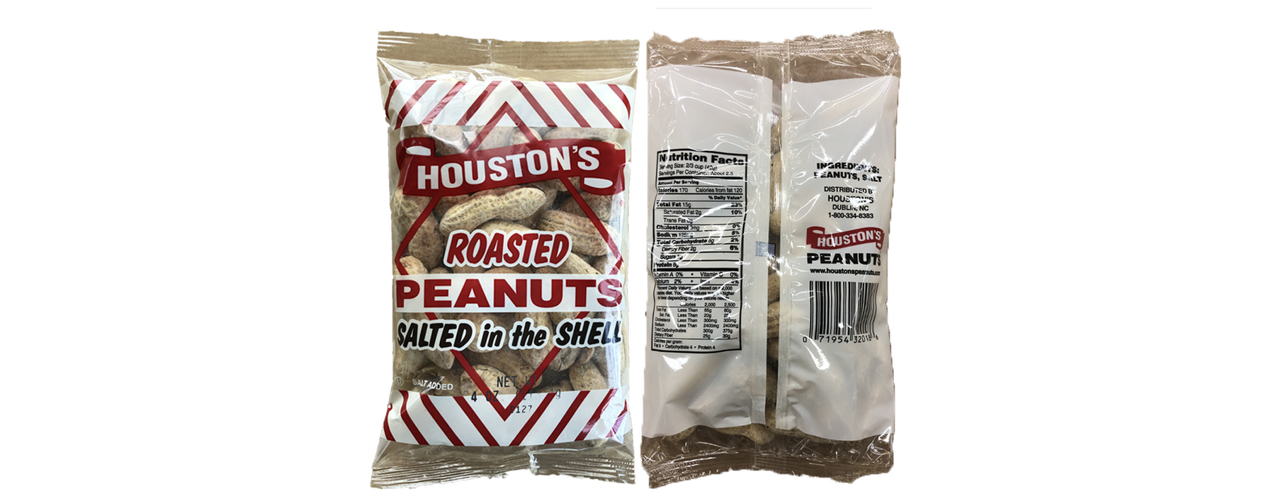 Houston's Roasted Peanuts, 4 oz Bag (Case of 60)