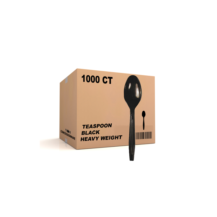 Black Heavy Weight Disposable Teaspoon